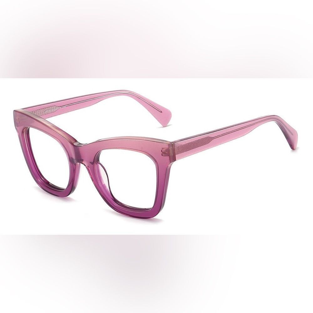 Stylish Pink Square Frame Eyeglasses - Nalei  50-22-145
